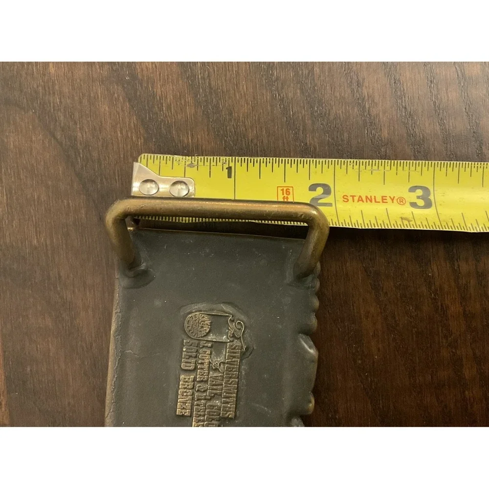 Vintage Siskiyou Newsman Belt Buckle Solid Bronze Truth Justice Americana‎